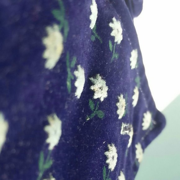 Custom made Fitted Velvet jacket Floral Ptint blazer sz.XS - Picture 5 of 16